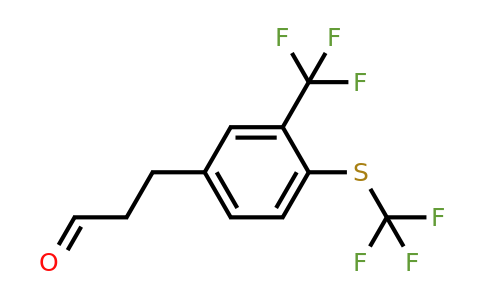 1804216-81-6 | 3-(3-(Trifluoromethyl)-4-(trifluoromethylthio)phenyl)propanal