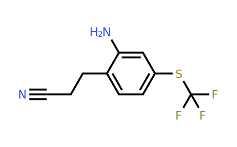 1804217-58-0 | 3-(2-Amino-4-(trifluoromethylthio)phenyl)propanenitrile