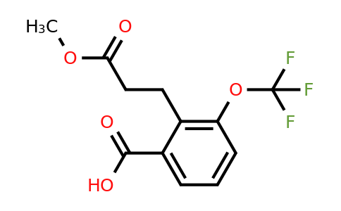1804218-03-8 | 2-(3-Methoxy-3-oxopropyl)-3-(trifluoromethoxy)benzoic acid