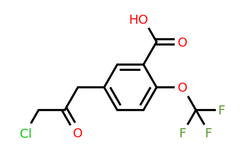 1804218-29-8 | 5-(3-Chloro-2-oxopropyl)-2-(trifluoromethoxy)benzoic acid