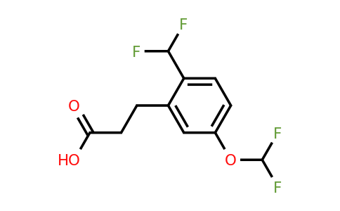 1804218-32-3 | 3-(5-(Difluoromethoxy)-2-(difluoromethyl)phenyl)propanoic acid