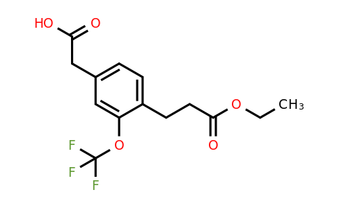 1804218-43-6 | 4-(3-Ethoxy-3-oxopropyl)-3-(trifluoromethoxy)phenylacetic acid