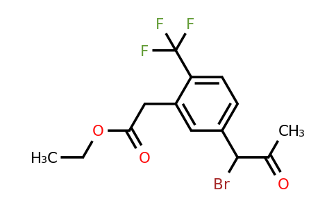 1804218-78-7 | Ethyl 5-(1-bromo-2-oxopropyl)-2-(trifluoromethyl)phenylacetate