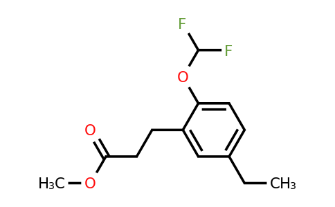 1804220-30-1 | Methyl 2-(difluoromethoxy)-5-ethylphenylpropanoate