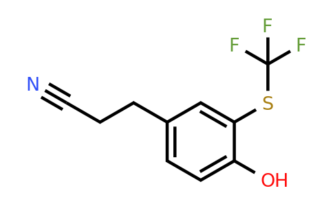 1804220-74-3 | 3-(4-Hydroxy-3-(trifluoromethylthio)phenyl)propanenitrile