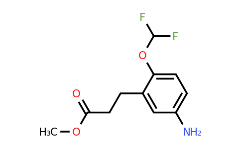 1804221-16-6 | Methyl 3-(5-amino-2-(difluoromethoxy)phenyl)propanoate