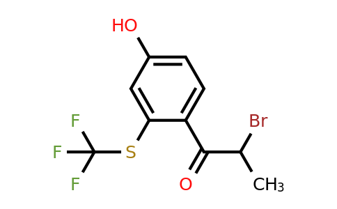1804221-17-7 | 4-(2-Bromopropanoyl)-3-(trifluoromethylthio)phenol