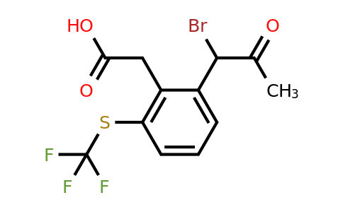1804221-50-8 | 2-(1-Bromo-2-oxopropyl)-6-(trifluoromethylthio)phenylacetic acid