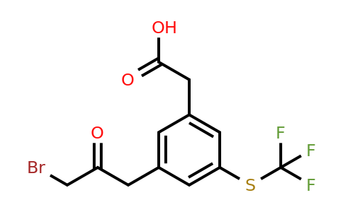 1804221-58-6 | 3-(3-Bromo-2-oxopropyl)-5-(trifluoromethylthio)phenylacetic acid