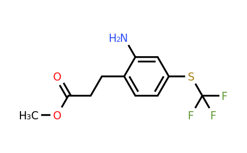 1804221-79-1 | Methyl 3-(2-amino-4-(trifluoromethylthio)phenyl)propanoate