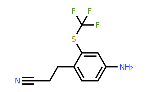 1804221-90-6 | 3-(4-Amino-2-(trifluoromethylthio)phenyl)propanenitrile