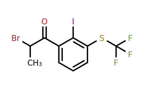 1804223-12-8 | 2-Bromo-1-(2-iodo-3-(trifluoromethylthio)phenyl)propan-1-one