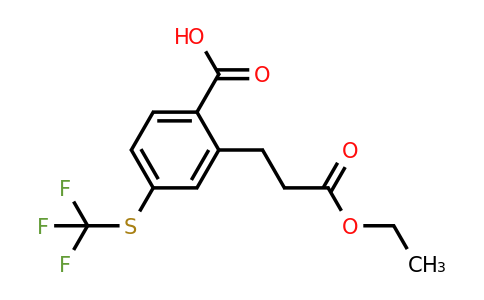 1804225-86-2 | 2-(3-Ethoxy-3-oxopropyl)-4-(trifluoromethylthio)benzoic acid