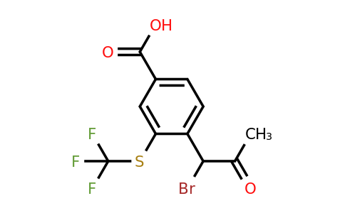 1804226-06-9 | 4-(1-Bromo-2-oxopropyl)-3-(trifluoromethylthio)benzoic acid