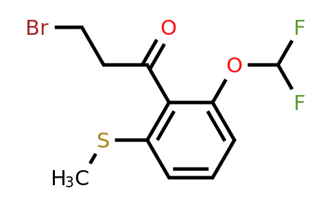 1804226-22-9 | 3-Bromo-1-(2-(difluoromethoxy)-6-(methylthio)phenyl)propan-1-one