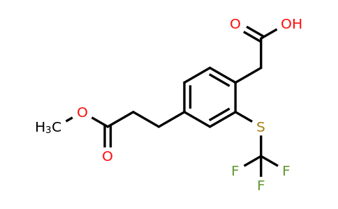 1804226-40-1 | 4-(3-Methoxy-3-oxopropyl)-2-(trifluoromethylthio)phenylacetic acid