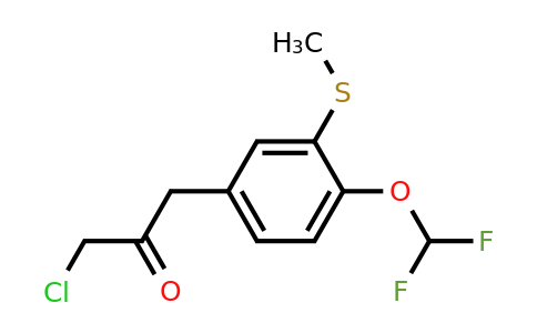 1804226-41-2 | 3-Chloro-1-(4-(difluoromethoxy)-3-(methylthio)phenyl)propan-2-one