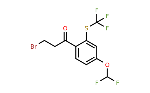 1804227-57-3 | 3-Bromo-1-(4-(difluoromethoxy)-2-(trifluoromethylthio)phenyl)propan-1-one