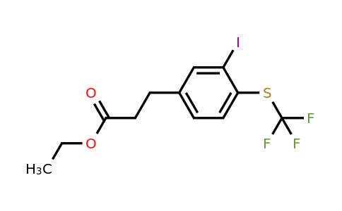 1804228-24-7 | Ethyl 3-(3-iodo-4-(trifluoromethylthio)phenyl)propanoate