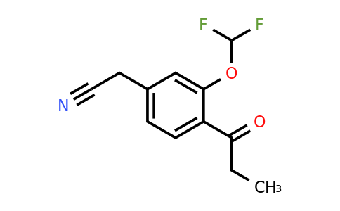 1804228-73-6 | 3-(Difluoromethoxy)-4-propionylphenylacetonitrile