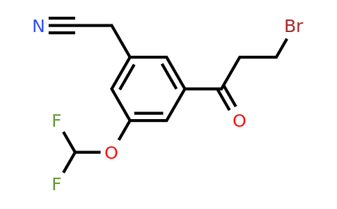 1804228-84-9 | 3-(3-Bromopropanoyl)-5-(difluoromethoxy)phenylacetonitrile