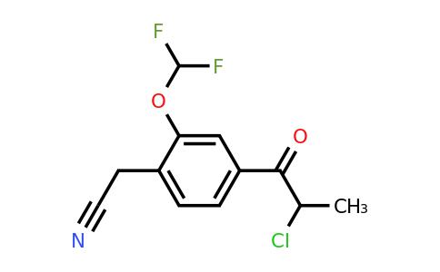 1804228-98-5 | 4-(2-Chloropropanoyl)-2-(difluoromethoxy)phenylacetonitrile