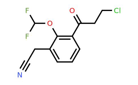 1804229-10-4 | 3-(3-Chloropropanoyl)-2-(difluoromethoxy)phenylacetonitrile