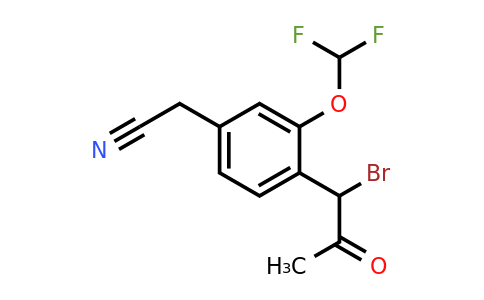 1804229-37-5 | 4-(1-Bromo-2-oxopropyl)-3-(difluoromethoxy)phenylacetonitrile