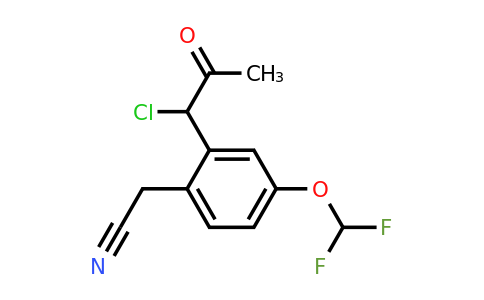1804229-48-8 | 2-(1-Chloro-2-oxopropyl)-4-(difluoromethoxy)phenylacetonitrile