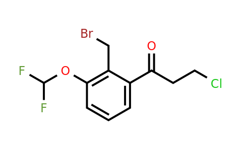 1804229-75-1 | 1-(2-(Bromomethyl)-3-(difluoromethoxy)phenyl)-3-chloropropan-1-one
