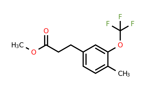 1804231-04-6 | Methyl 3-(4-methyl-3-(trifluoromethoxy)phenyl)propanoate