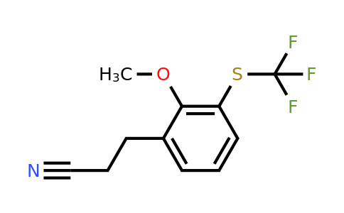 1804231-34-2 | 3-(2-Methoxy-3-(trifluoromethylthio)phenyl)propanenitrile