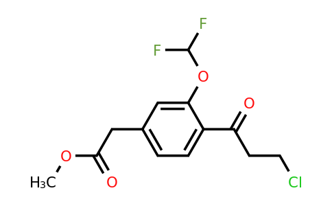 1804232-16-3 | Methyl 4-(3-chloropropanoyl)-3-(difluoromethoxy)phenylacetate