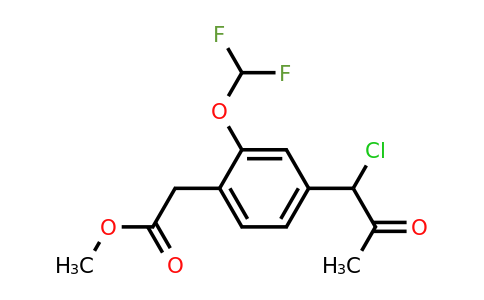 1804232-41-4 | Methyl 4-(1-chloro-2-oxopropyl)-2-(difluoromethoxy)phenylacetate