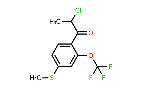 1804233-25-7 | 2-Chloro-1-(4-(methylthio)-2-(trifluoromethoxy)phenyl)propan-1-one