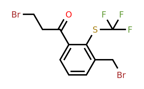 1804233-48-4 | 3-Bromo-1-(3-(bromomethyl)-2-(trifluoromethylthio)phenyl)propan-1-one