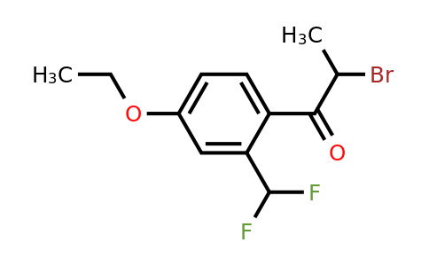 1804234-03-4 | 2-Bromo-1-(2-(difluoromethyl)-4-ethoxyphenyl)propan-1-one