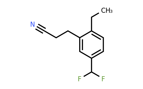 1804234-40-9 | 5-(Difluoromethyl)-2-ethylphenylpropanenitrile