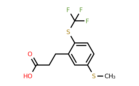 1804235-50-4 | 3-(5-(Methylthio)-2-(trifluoromethylthio)phenyl)propanoic acid