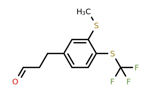 1804235-86-6 | 3-(3-(Methylthio)-4-(trifluoromethylthio)phenyl)propanal
