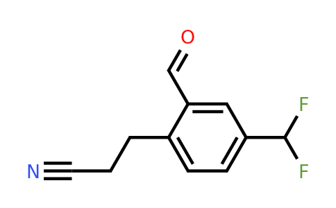1804236-24-5 | 4-(Difluoromethyl)-2-formylphenylpropanenitrile
