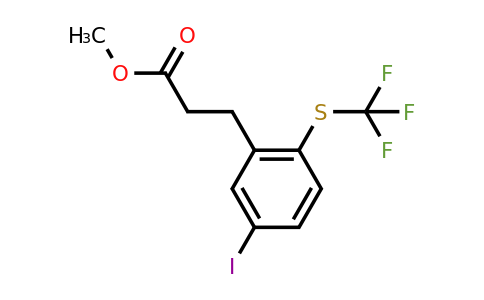 1804237-10-2 | Methyl 3-(5-iodo-2-(trifluoromethylthio)phenyl)propanoate