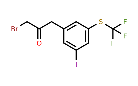 1804237-70-4 | 1-Bromo-3-(3-iodo-5-(trifluoromethylthio)phenyl)propan-2-one
