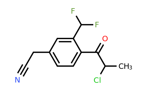 1804238-58-1 | 4-(2-Chloropropanoyl)-3-(difluoromethyl)phenylacetonitrile