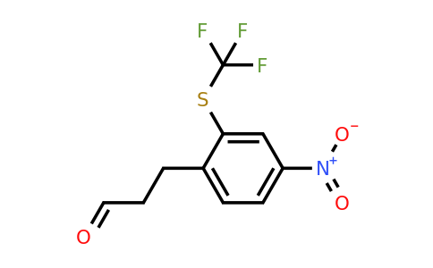 1804238-59-2 | 3-(4-Nitro-2-(trifluoromethylthio)phenyl)propanal