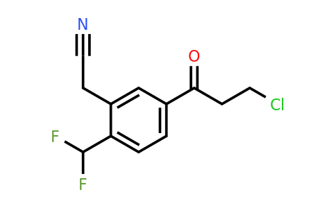 1804238-61-6 | 5-(3-Chloropropanoyl)-2-(difluoromethyl)phenylacetonitrile