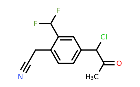 1804238-67-2 | 4-(1-Chloro-2-oxopropyl)-2-(difluoromethyl)phenylacetonitrile