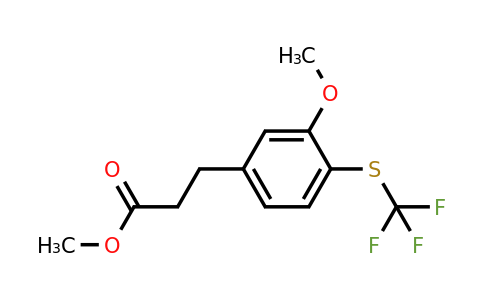 1804239-96-0 | Methyl 3-(3-methoxy-4-(trifluoromethylthio)phenyl)propanoate