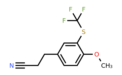3-(4-Methoxy-3-(trifluoromethylthio)phenyl)propanenitrile