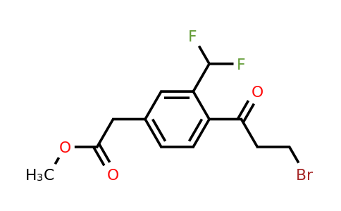 1804240-10-5 | Methyl 4-(3-bromopropanoyl)-3-(difluoromethyl)phenylacetate